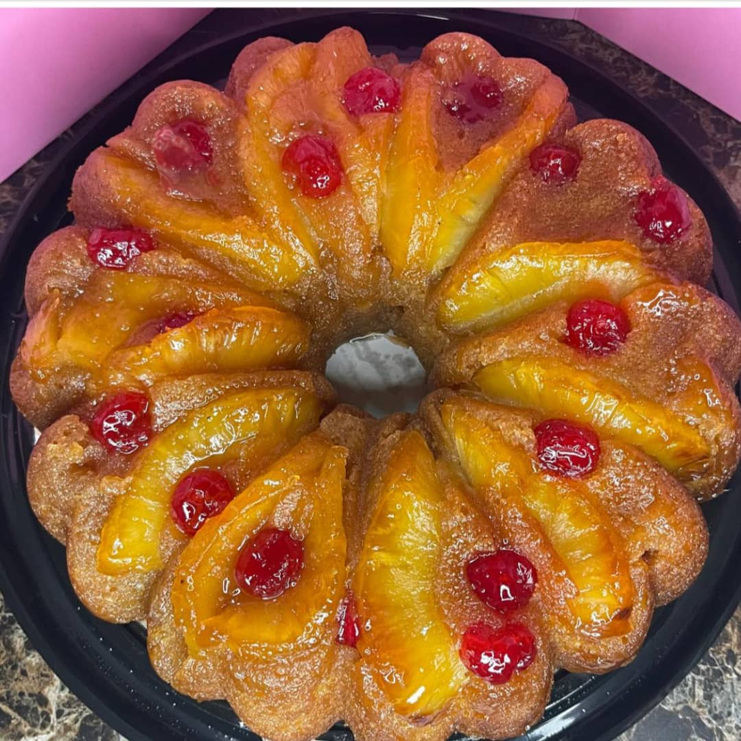 Pineapple Uosidde Down Bundt Cake - Cookie Creation By Mary