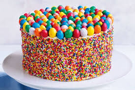 M&M speckled cake - Cookie Creation By Mary